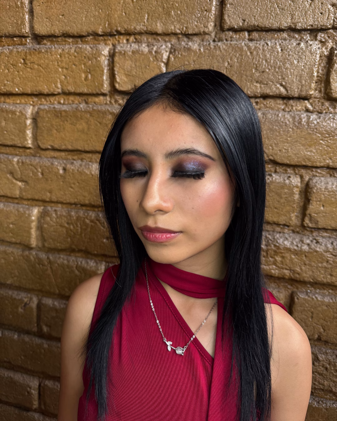 Resultado de alumna del curso de maquillaje profesional en J&P Cosmetics Toluca